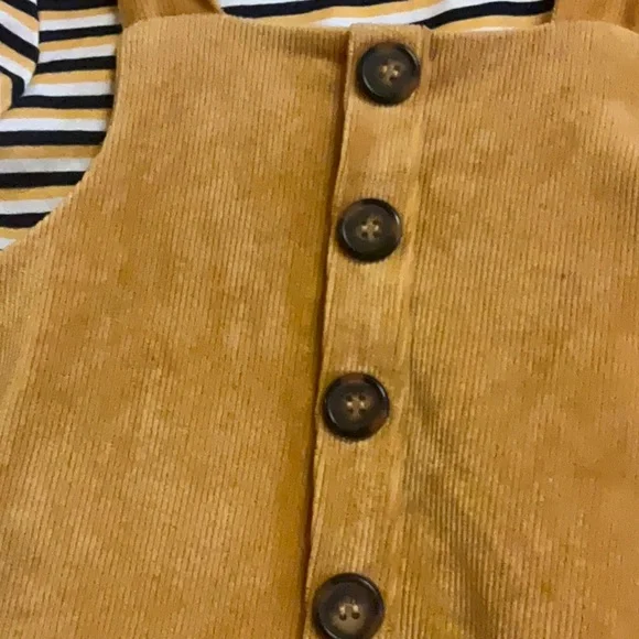 Beautees Yellow and Black Striped Tee - Picture 4 of 4